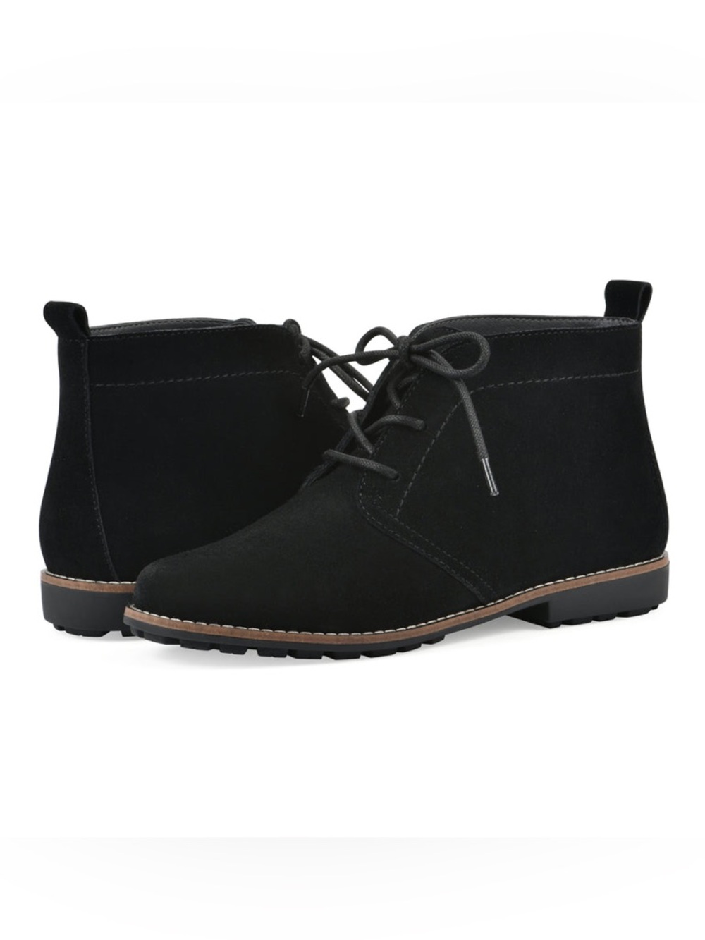 NWT WHITE MOUNTAIN black suede genuine leather ankle boot size 8.5 new in box